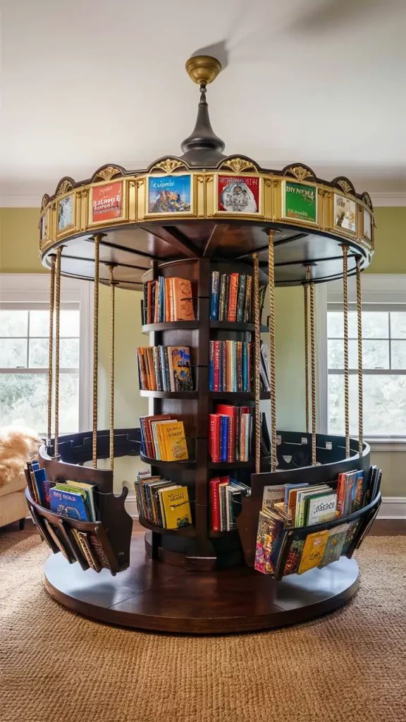 Carousel Bookcase for kids room
