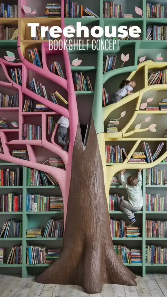 tree house bookshelf idea