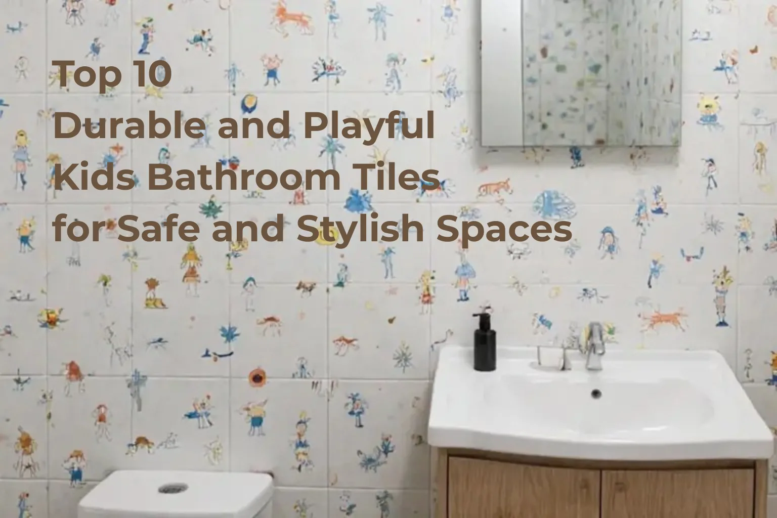 Durable and Playful Kids Bathroom Tiles